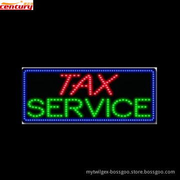 wholesale china factory price TAX SERVICE animated led sign